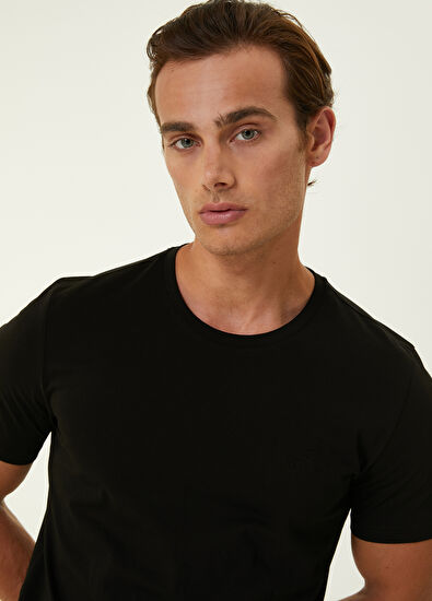 Beymen Club Siyah Mini Parçalı Kuş Logolu T-shirt - 6