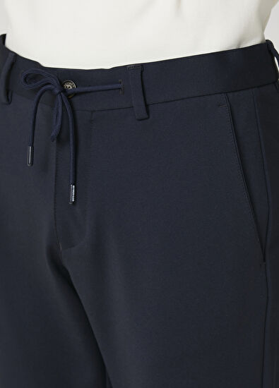 Beymen Club Lacivert Beli Kordonlu Örme Chino Pantolon - 4