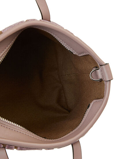 Fendi Roll Mini Lila Kadın Deri Çanta - 5