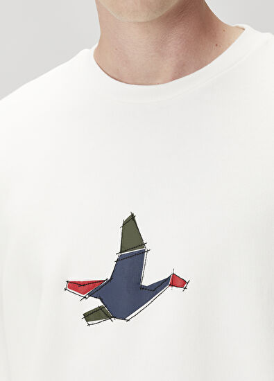 Beymen Club White Goose Printed Sweatshirt - 7