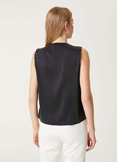 Beymen Club Black Silk Blouse - 6