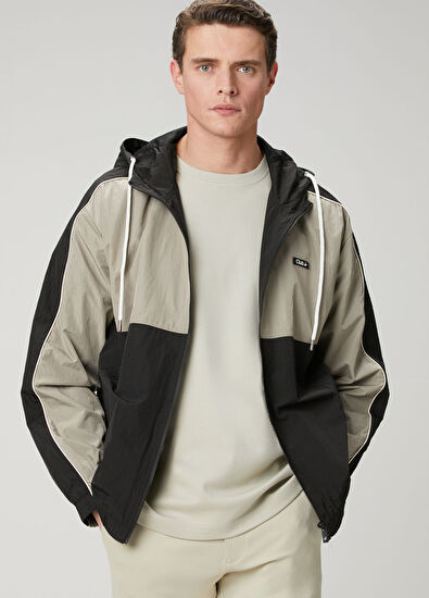 Beymen Club Beige Black Hooded Coat - 5