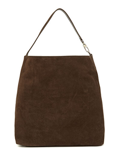 Beymen Club Brown Women's Suede Hobo Shoulder Bag - 4