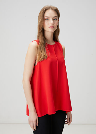 Beymen Club Nar Çiçeği Dökümlü Krep Bluz - 3