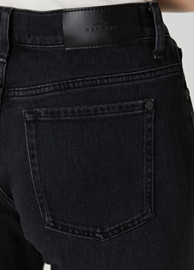 7 For All Mankind Tess Wide Leg Siyah Jean Pantolon - 5