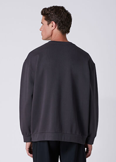 Beymen Club Comfort Fit Antrasit Kaz Logolu Sweatshirt - 5