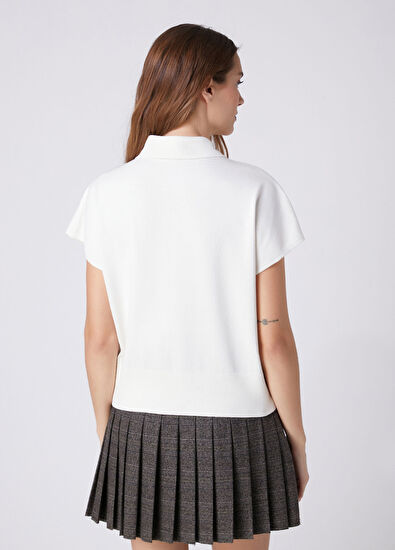 Beymen Club Beyaz Basic Polo Kazak - 5