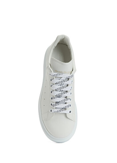 Alexander McQueen White Men's Leather Sneakers - 4