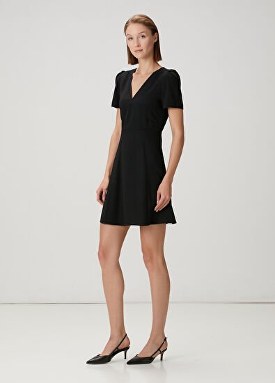 Beymen Club Siyah Mini Krep Elbise - 3