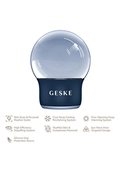 Geske Cool & Warm Face and Body Massager Lacivert 7'si 1 Arada Serin ve Sıcak Yüz ve Vücut Masaj Aleti - 5