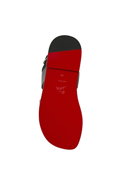 Christian Louboutin Chambeliss Black Men's Leather Sandals - 5