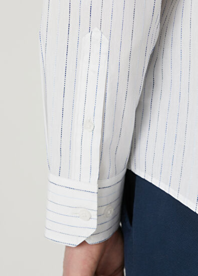 Beymen Club Comfort Fit White Spot Embroidered Shirt - 7