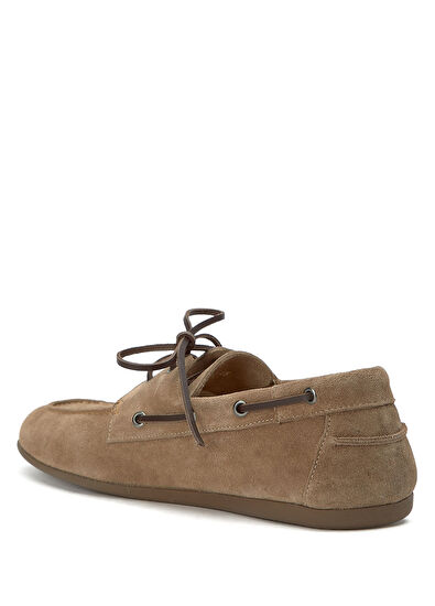 Beymen Club Tobacco Lace-Up Slim Sole Men's Suede Shoes - 3