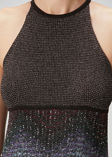 Missoni Halter Neck Sequined Maxi Evening Dress - 5