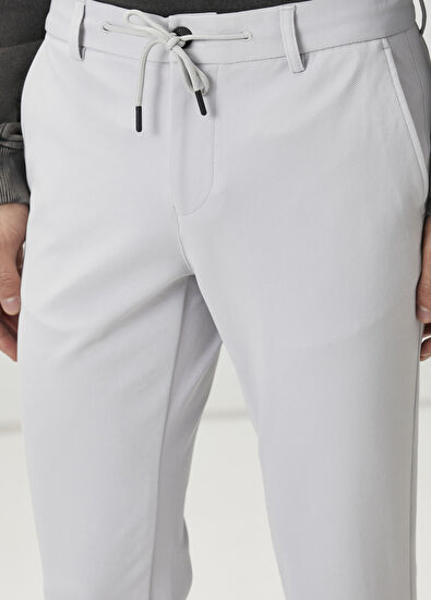 Beymen Club Light Grey Waist Corded Diagonal Sports Trousers - 4