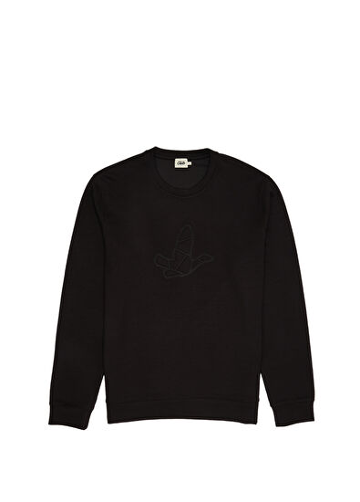 Beymen Club Siyah Logo Detaylı Sweatshirt - 7
