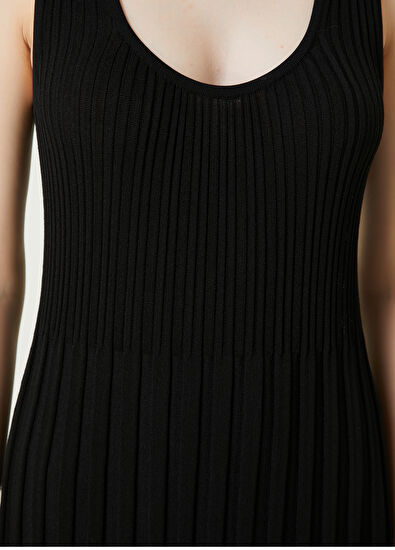 Beymen Club Black Maxi Knit Dress - 5