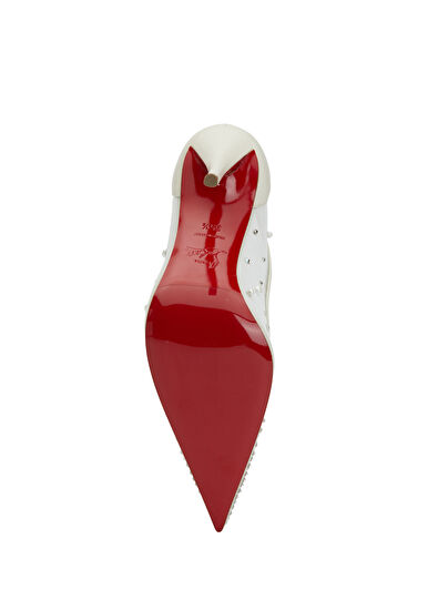 Christian Louboutin Miss Z White Evening Shoes - 5