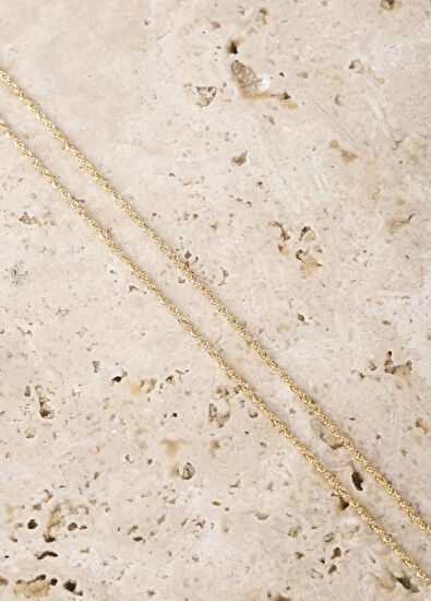 Burgu Zincir 14 Ayar Unisex Kolye - Görsel 5