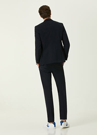 Beymen Club Slim Fit Drop 6 Lacivert Gofreli Takım Elbise - 4