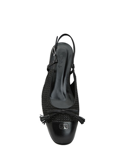 Beymen Club Siyah Maskaretli Hasır Babet - 4