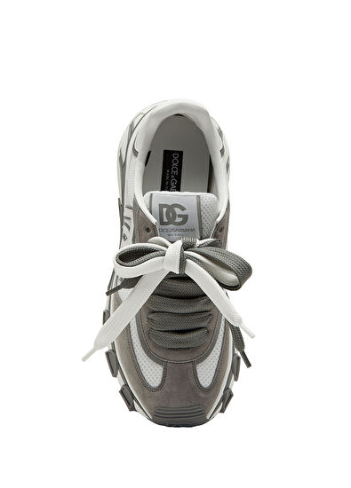 Dolce&Gabbana Country White Gray Men's Leather Sneakers - 4