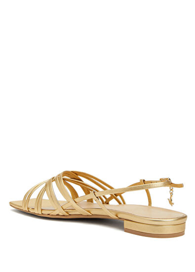 Beymen Club Gold Women's Leather Sandals - 3
