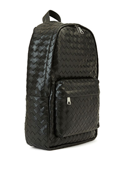 Siyah Erkek Deri Sırt Çantası - Görsel 5