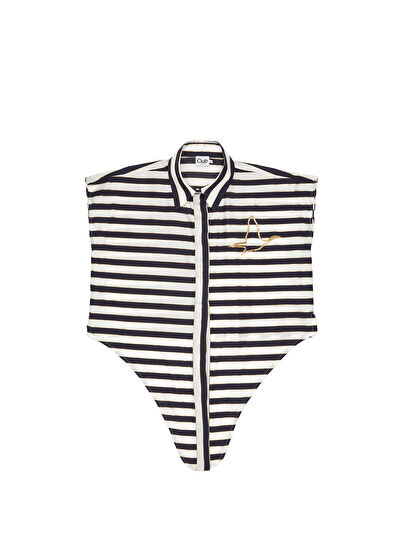 Beymen Club Navy Blue White Striped Shirt - 7