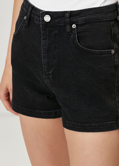 Beymen Club Antrasit Kısa Denim Şort - 5