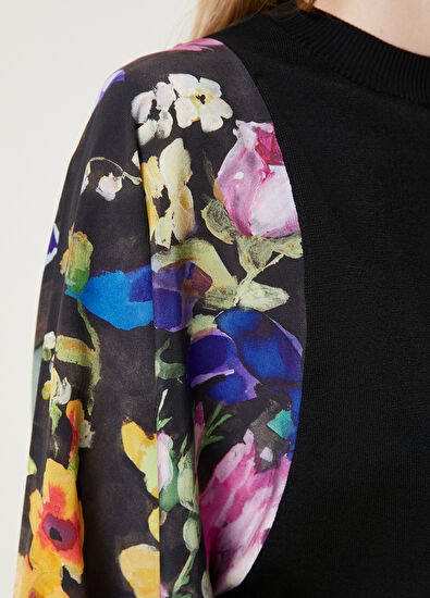 Beymen Club Siyah Gül Desenli Kazak - 5