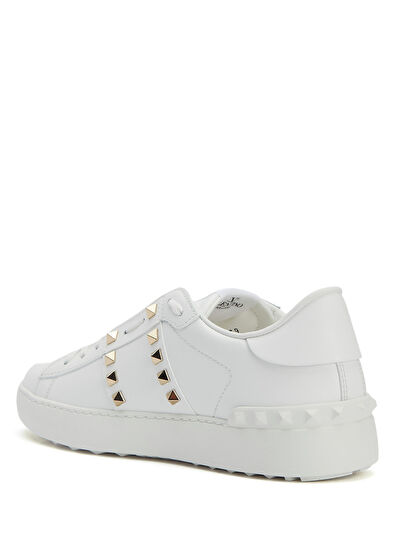 Valentino Garavani Untitled Open Beyaz Kadın Deri Sneaker - 3