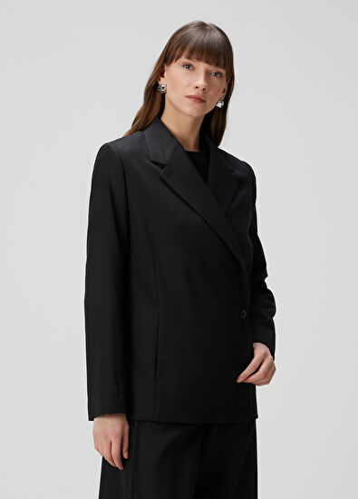 Kenzo Siyah İpek Blazer - 3