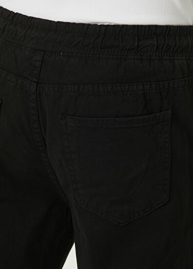Beymen Club Siyah Beli Bağcıklı Lastikli Jogger Pantolon - 5