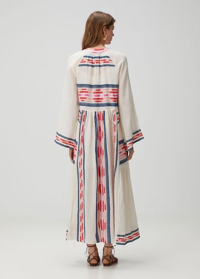 Devotion White Red Patterned Maxi Beach Dress - 4