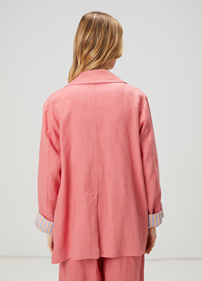 Beymen Club Pembe Keten Ceket - 6