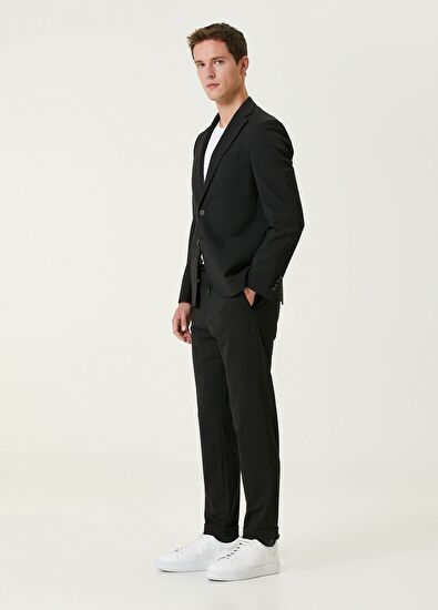 Beymen Club Slim Fit Siyah Diyagonal Dokulu Takım Elbise - 4