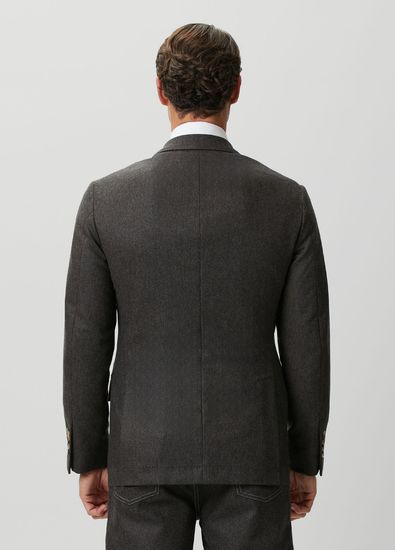 Brunello Cucinelli Brown Wool Coat - 4