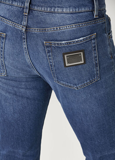 Lacivert Jean Pantolon - Görsel 7