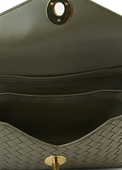 Knot Lock Haki Kadın Deri Çanta - Görsel 6