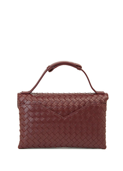 Knot Bordo Kadın Deri el Portföyü - Görsel 5