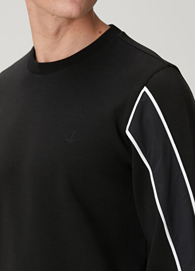 Beymen Club Black Contrast Piping Detailed Sweatshirt - 5