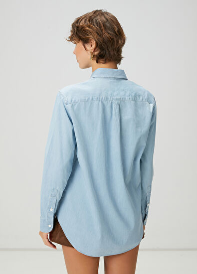 Beymen Club Blue Figure Embroidered Shirt - 6