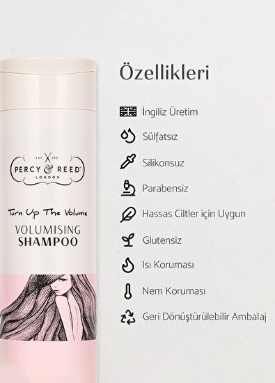 Percy & Reed Turn Up The Volume Hacimlendirici Sülfatsız Şampuan 250 ml - 3
