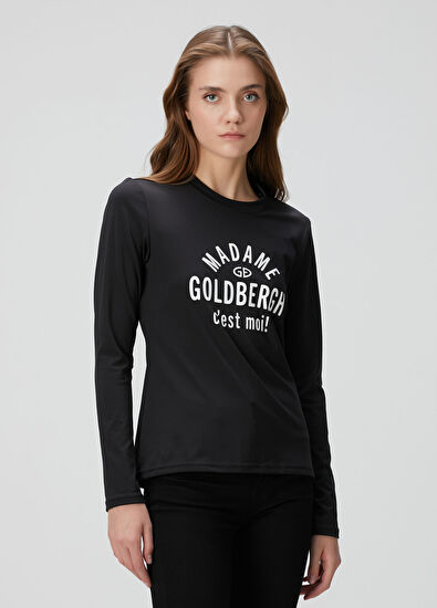Goldbergh Siyah Logolu Uzun Kol T-shirt - 3