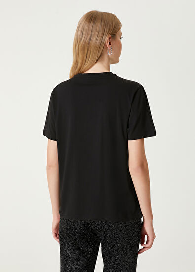 Beymen Club Siyah Dalmaçyalı İşlemeli T-shirt - 6