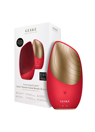 Geske Sonic Thermo Facial Brush Red Titreşimli Isılı Yüz Temizleme ve Masaj Cihazı - 5