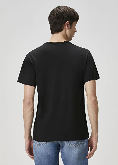 Versace Jeans Couture Siyah Logo Baskılı T-shirt - 4