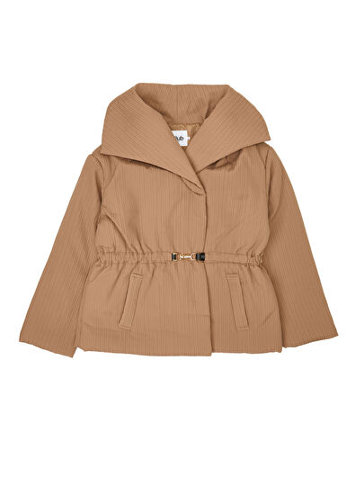 Beymen Club Koyu Bej Çizgi Dokulu Fashion Mont - 5