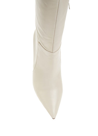 Beymen Club Beige Women's Leather Boots - 4